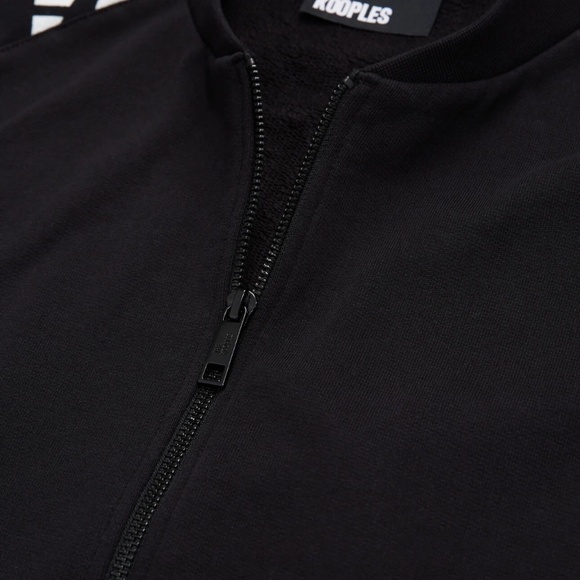 NWT | The Kooples | Long Sleeve Zip Front Bomber Jacket | Logo Tape Print - Picture 4 of 9